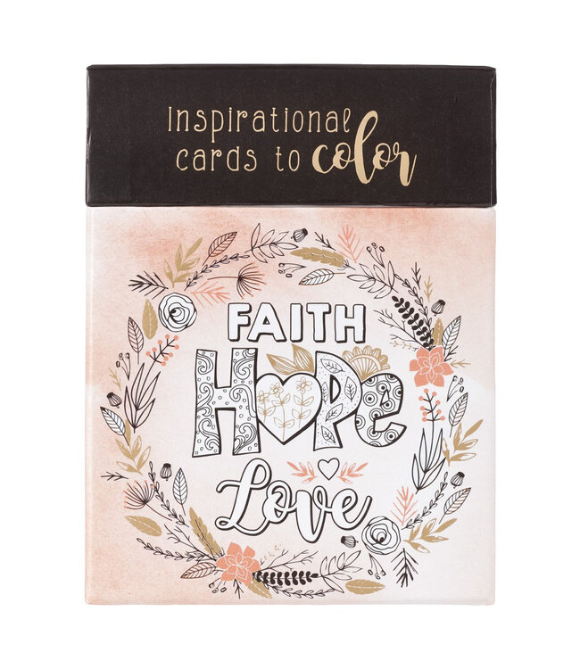 Faith Hope Love Coloring Cards