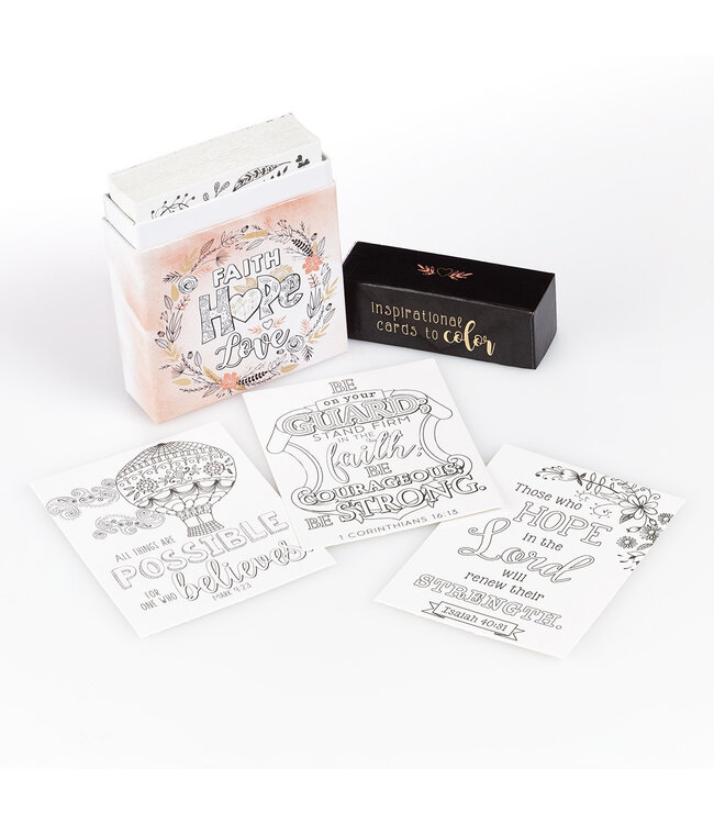 Faith Hope Love Coloring Cards