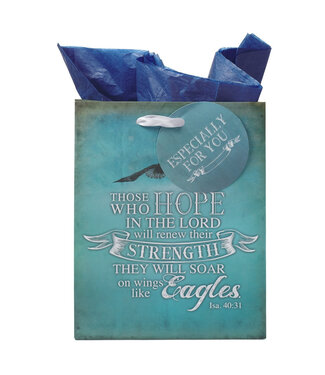 Christian Art Gifts On Wings Like Eagles - Is 40:31 Small Gift Bag