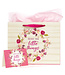 Christian Art Gifts Enjoy The Little Things Large Gift Bag Set in Berry Hues with Card and Tissue Paper