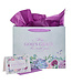May God's Grace Be With You Purple Succulent Large Landscape Gift Bag with Card - Colossians 4:18
