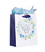 A Sweet friendship Medium Gift Bag in White and Blue with Tissue Paper - Proverbs 27:9