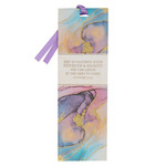 Christian Art Gifts Strength & Dignity Purple Marbled Premium Bookmark - Proverbs 31:25