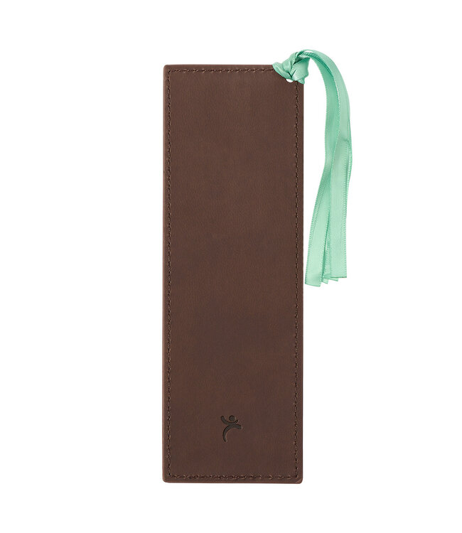 Trust With All Your Heart Brown Floral Faux Leather Bookmark - Proverbs 3:5