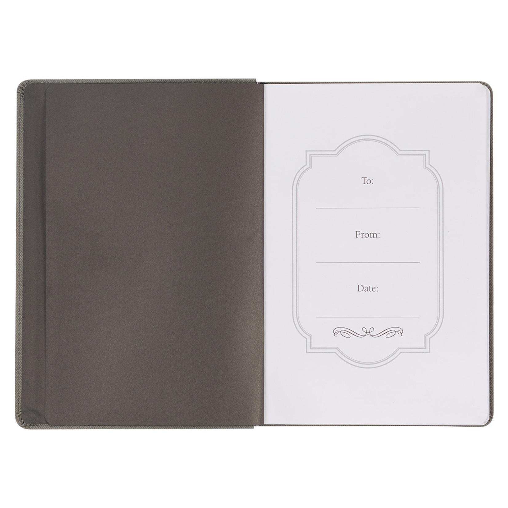 Christian Art Gifts Hope in the LORD Gray Faux Leather Classic Journal - Isaiah 40:31