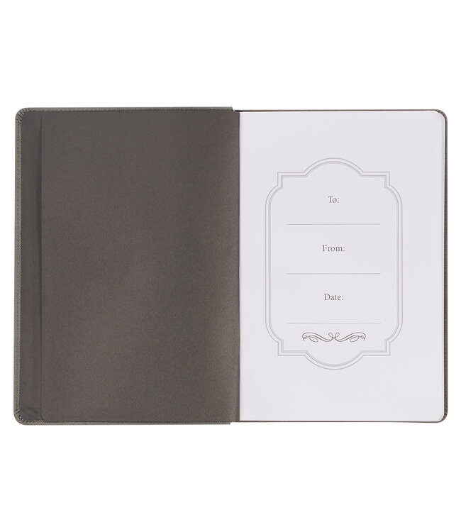Hope in the LORD Gray Faux Leather Classic Journal - Isaiah 40:31