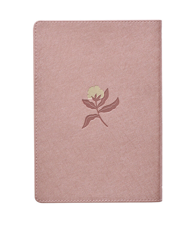 Sufficient Grace Pearlescent Dusty Rose Faux Leather Classic Journal - 2 Corinthians 12:9