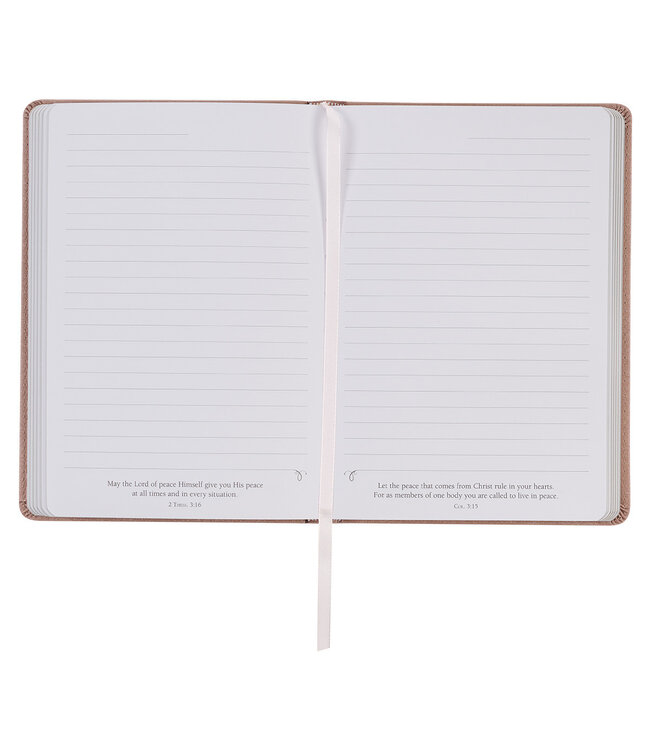 Sufficient Grace Pearlescent Dusty Rose Faux Leather Classic Journal - 2 Corinthians 12:9