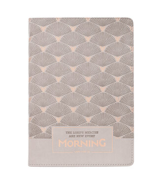 Christian Art Gifts Every Morning Light Gray Faux Leather Classic Journal - Lamentations 3:22-23