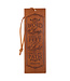 Christian Art Gifts Thy Word is A Lamp Toffee Brown Faux Leather Bookmark - Psalm 119:105