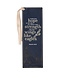On Eagle's Wings Navy Blue Faux Leather Bookmark - Isaiah 40:31