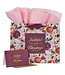 Christian Art Gifts The Faithful Will Abound With Blessing Plum Rose Large Landscape Gift Bag Set with Card - Proverbs 28:20