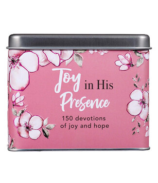 Christian Art Gifts Joy in His Presence Devotional Cards in a Tin
