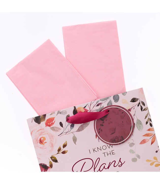 The Plans I Have for You Plum Floral Medium Gift Bag – Jeremiah 29:11