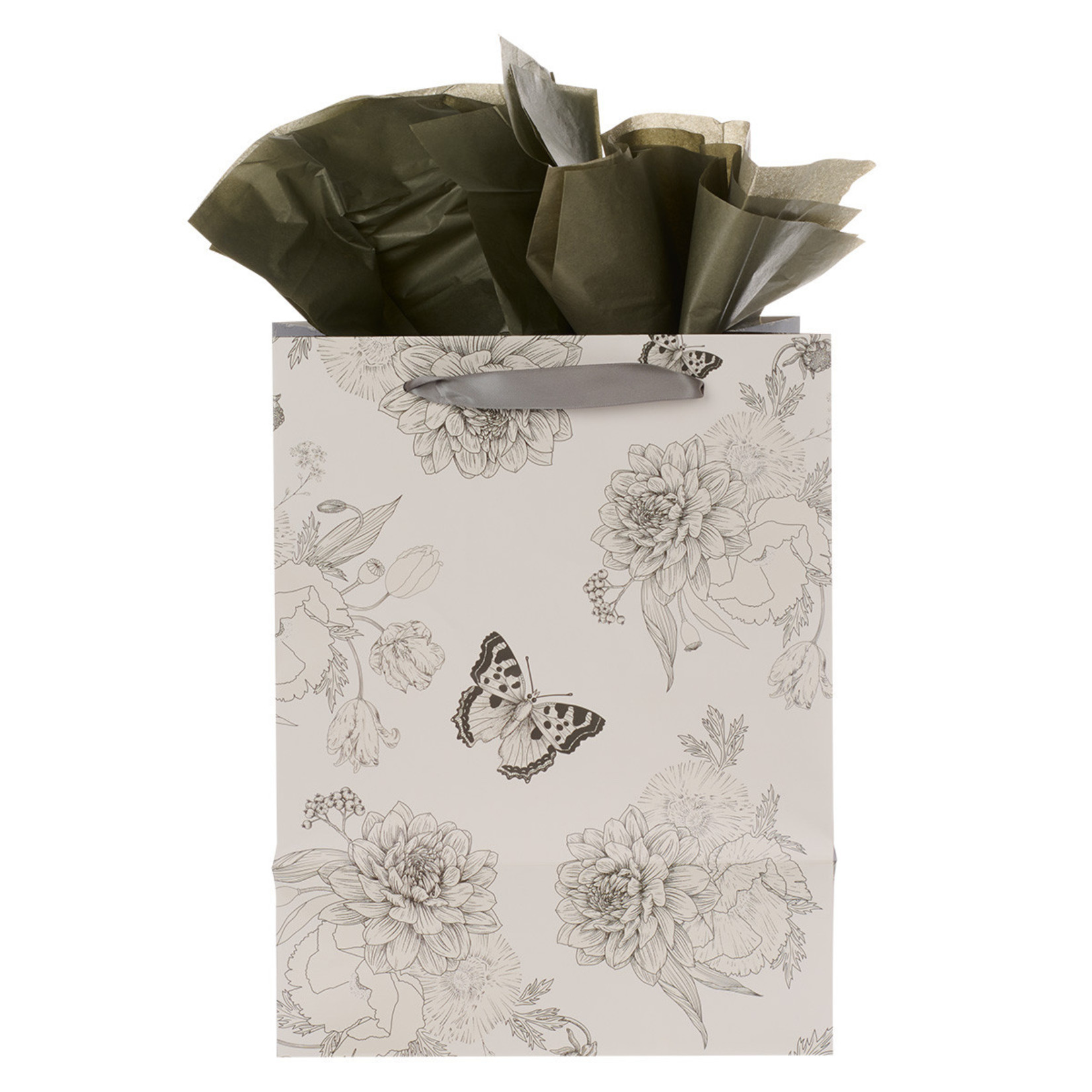 Christian Art Gifts Garden Notes Gray Flowerpot Large Portrait Gift Bag