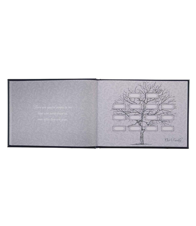 In Loving Memory Navy Faux Leather Medium Guest Book