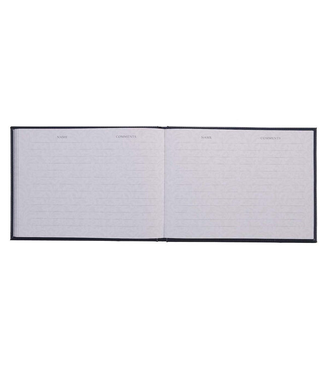 In Loving Memory Navy Faux Leather Medium Guest Book