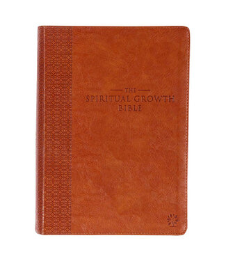 Christian Art Gifts Saddle Tan Faux Leather Spiritual Growth Bible