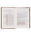 Saddle Tan Faux Leather Spiritual Growth Bible