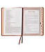 Saddle Tan Faux Leather Spiritual Growth Bible
