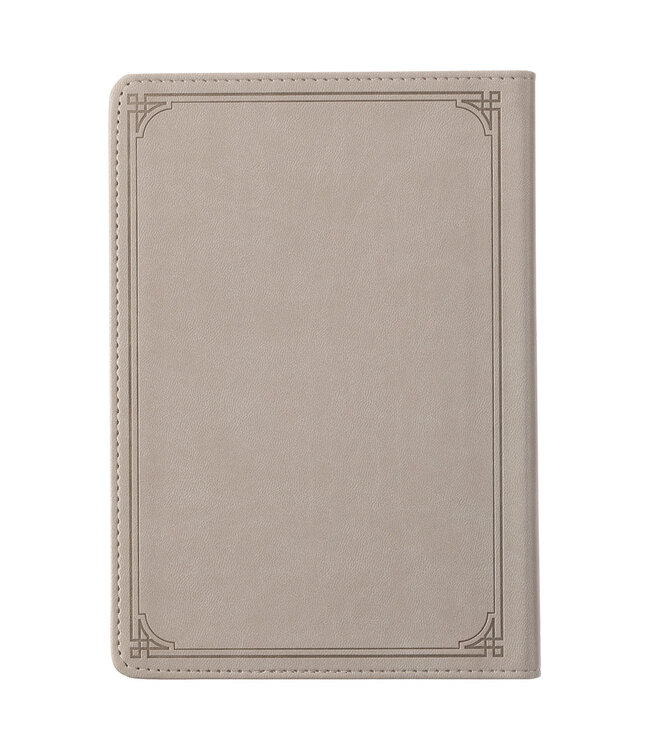 Never Give Up Gray Faux Leather Classic Journal