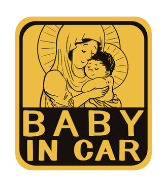 樂菓子文創 (CCLM) 耶穌關懷防水貼紙：Baby in Car