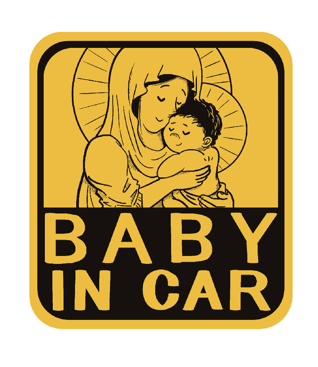 耶穌關懷防水貼紙：Baby in Car