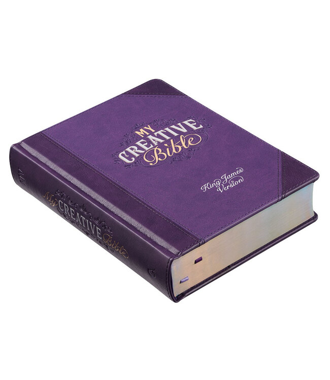 Purple Faux Leather Hardcover My Creative Bible - A Journaling Bible
