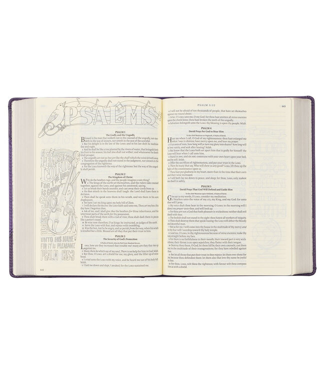 Purple Faux Leather Hardcover My Creative Bible - A Journaling Bible