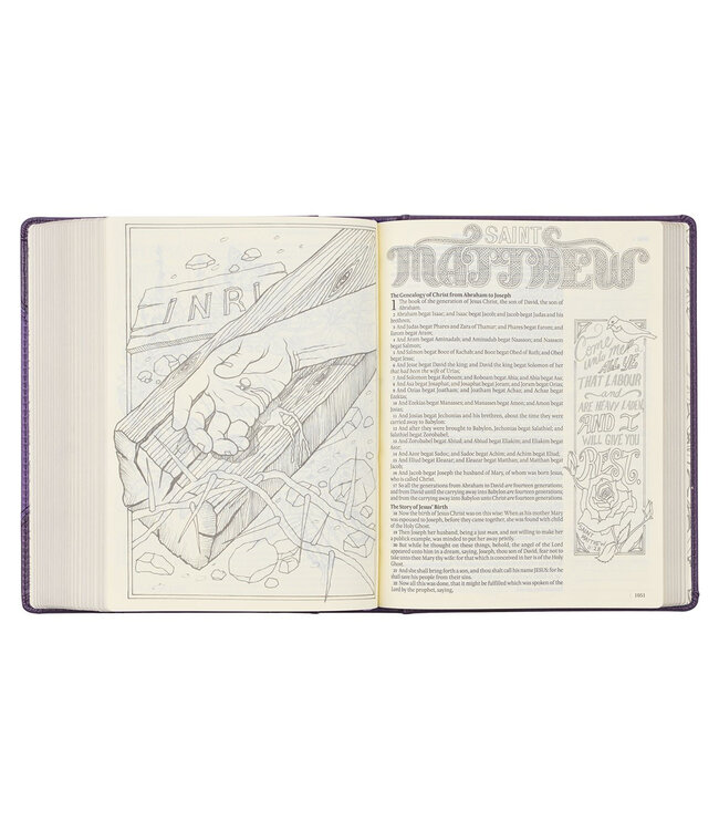 Purple Faux Leather Hardcover My Creative Bible - A Journaling Bible