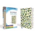 Zondervan NIV Comfort Print Bible for Kids, Large Print, Cloth over Board, Turquoise Hearts