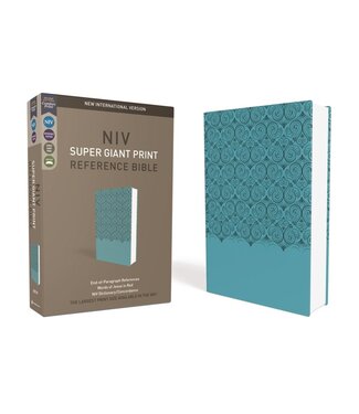 Zondervan NIV, Super Giant Print Reference Bible, Leathersoft, Teal, Red Letter, Comfort Print