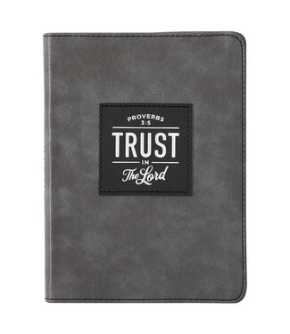 Christian Art Gifts Journal Handy Gray/Black Trust in the Lord Prov. 3:5