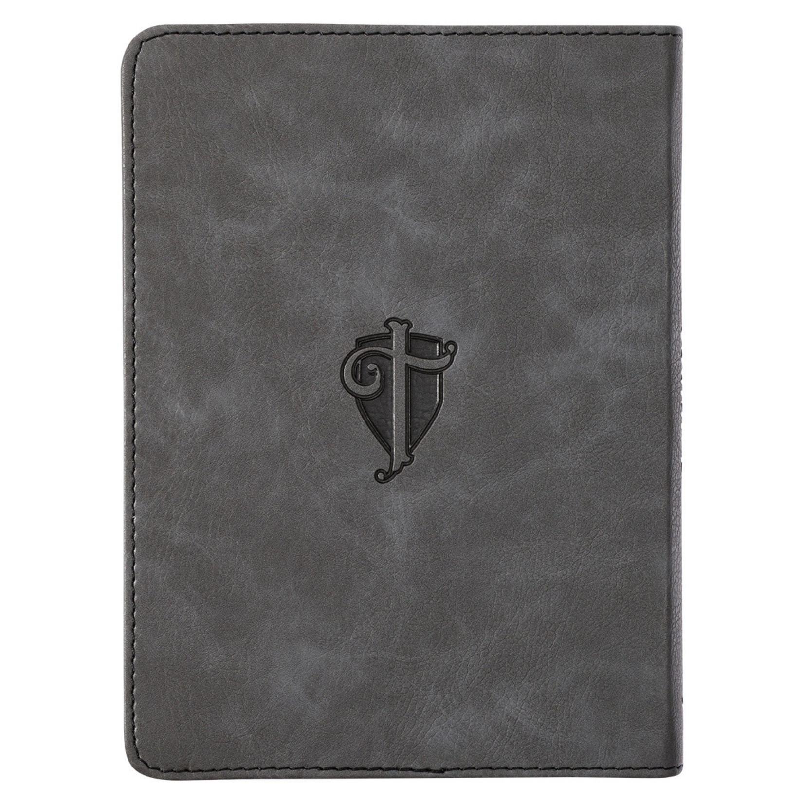 Christian Art Gifts Trust in the Lord Gray Faux Leather Handy-sized Journal - Proverbs 3:5