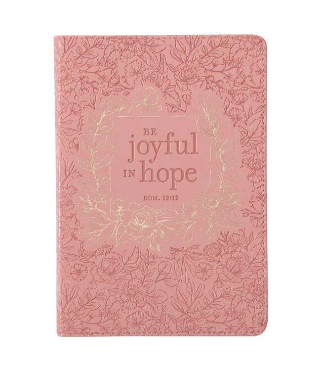 Joyful in Hope Pink Faux Leather Classic Journal