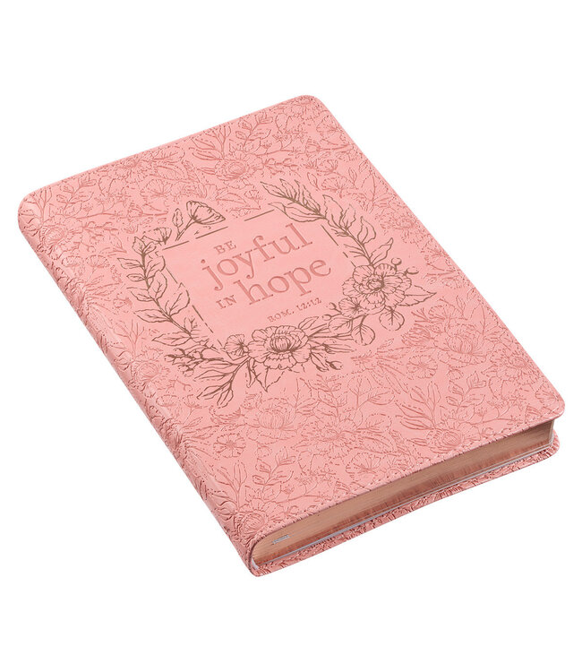 Joyful in Hope Pink Faux Leather Classic Journal