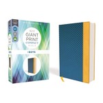 Zondervan NIV Giant-Print Compact Bible for Boys, Comfort Print--soft leather-look, blue