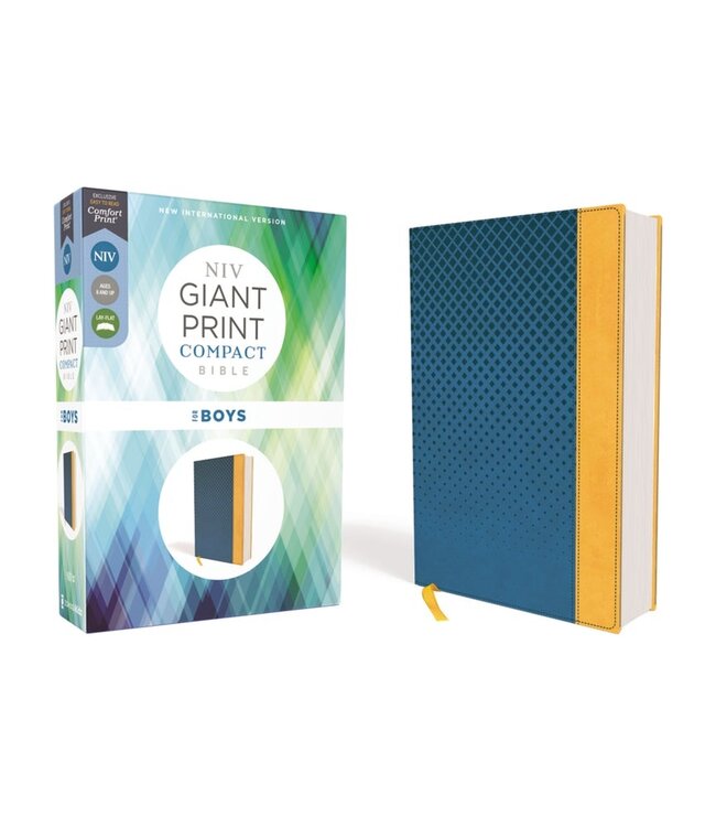 NIV Giant-Print Compact Bible for Boys, Comfort Print--soft leather-look, blue