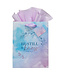 Christian Art Gifts Be Still & Know Lilac and Blue Watercolor Medium Gift Bag - Psalm 46:10