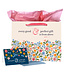 Christian Art Gifts Every Good & Perfect Gift Peach Floral Large Landscape Gift Bag and Card Set - James 1:17