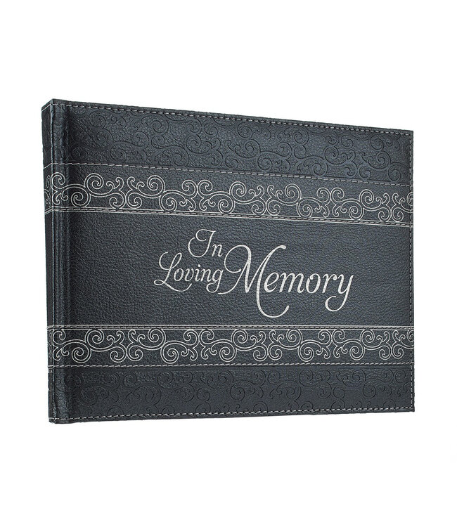 In Loving Memory Charcoal Guest Book