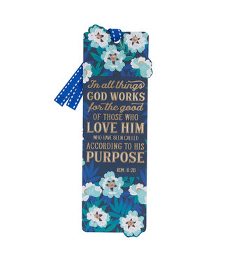 Christian Art Gifts God Works For The Good Premium Cardstock Bookmark - Romans 8:28