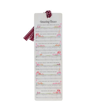 Christian Art Gifts Amazing Grace Sheet Music Premium Cardstock Bookmark