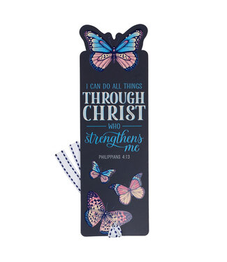 Christian Art Gifts I Can Do All Things Through Christ Premium Cardstock Bookmark - Philippians 4:13