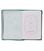 Walk By Faith Teal Floral Faux Leather Classic Journal with Zippered Closure - 2 Corinthians 5:7 | 仿皮拉鍊封口日記本