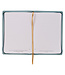 Walk By Faith Teal Floral Faux Leather Classic Journal with Zippered Closure - 2 Corinthians 5:7 | 仿皮拉鍊封口日記本