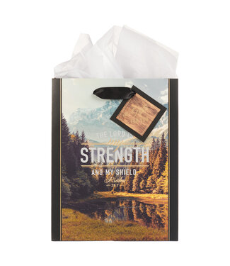 Christian Art Gifts The LORD is My Strength Medium Gift Bag - Psalm 28:7