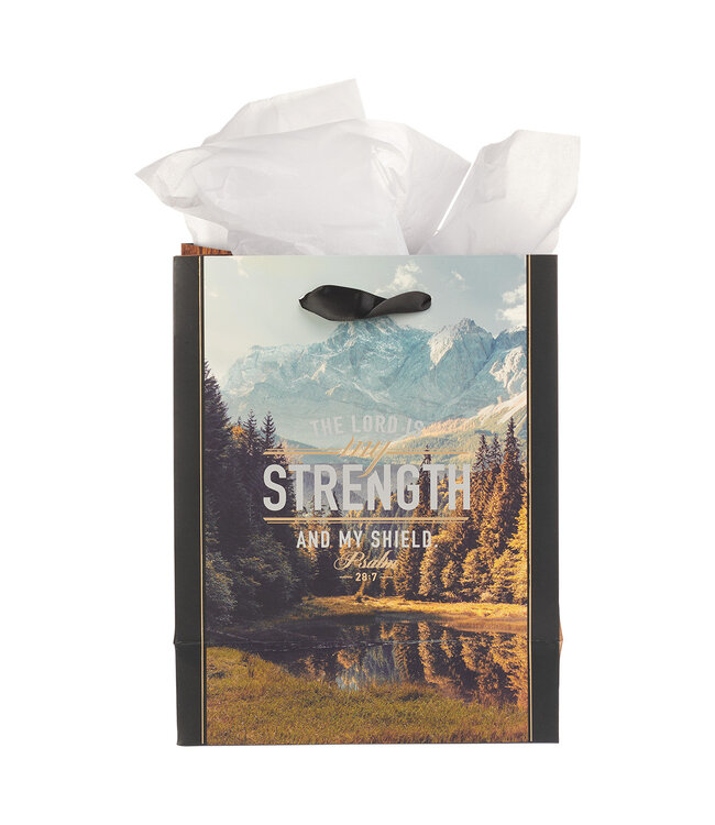 The LORD is My Strength Medium Gift Bag - Psalm 28:7