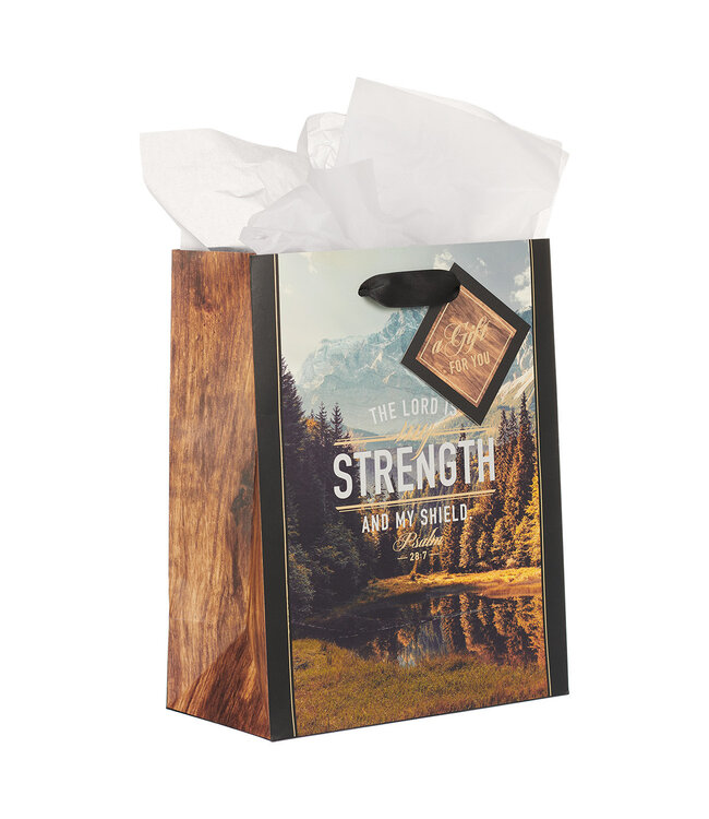 The LORD is My Strength Medium Gift Bag - Psalm 28:7