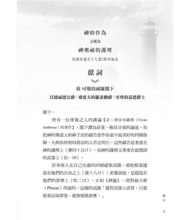 神奧祕的護理 | The Mystery of Providence